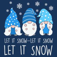 Let It Snow Gnomes Winter Holiday Cute Poster