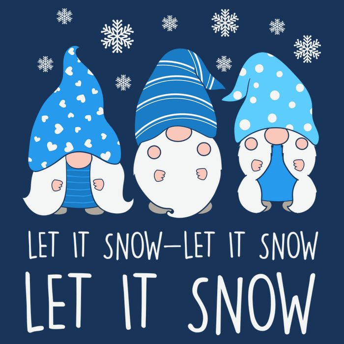 Let It Snow Gnomes Winter Holiday Cute Poster