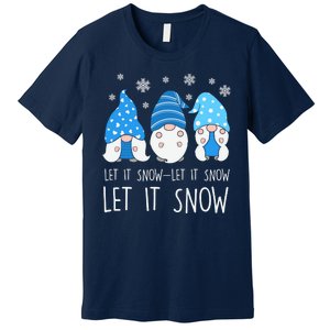 Let It Snow Gnomes Winter Holiday Cute Premium T-Shirt