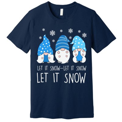 Let It Snow Gnomes Winter Holiday Cute Premium T-Shirt
