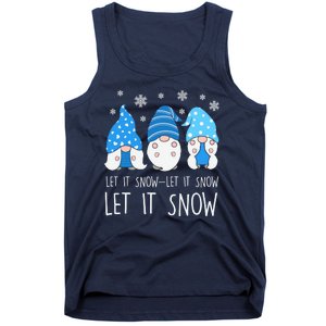 Let It Snow Gnomes Winter Holiday Cute Tank Top