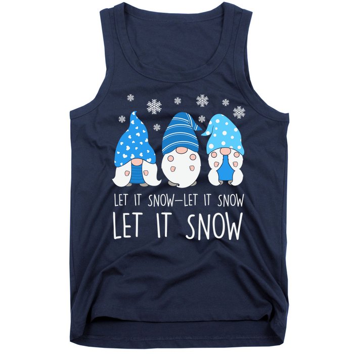 Let It Snow Gnomes Winter Holiday Cute Tank Top