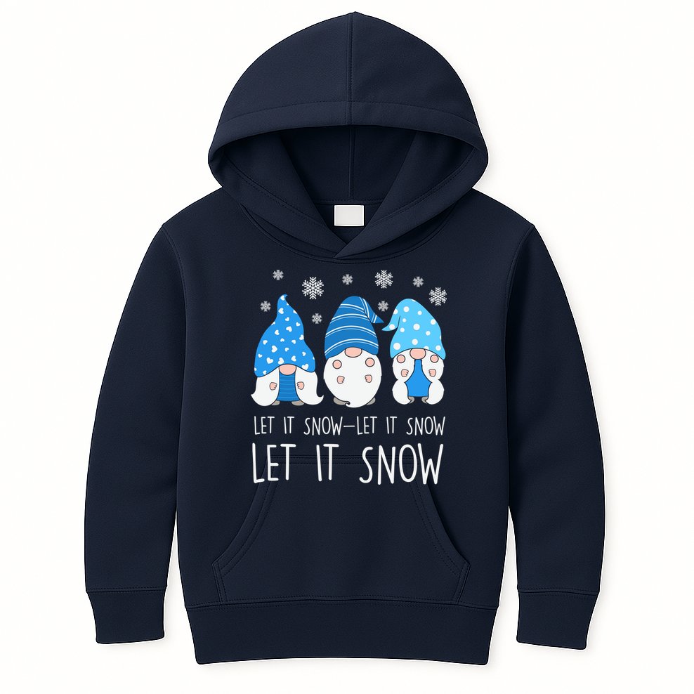 Let It Snow Gnomes Winter Holiday Cute Kids Hoodie
