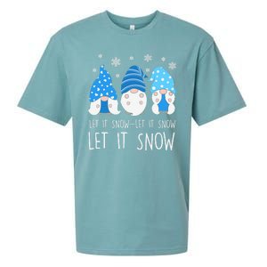 Let It Snow Gnomes Winter Holiday Cute Sueded Cloud Jersey T-Shirt