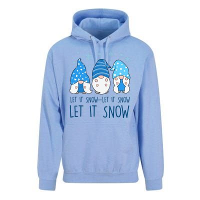 Let It Snow Gnomes Winter Holiday Cute Unisex Surf Hoodie