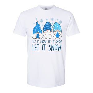 Let It Snow Gnomes Winter Holiday Cute Softstyle CVC T-Shirt