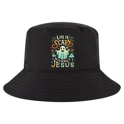 Life Is Scary Without Jesus Christian Halloween Funny Cool Comfort Performance Bucket Hat