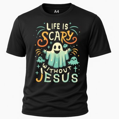 Life Is Scary Without Jesus Christian Halloween Funny Performance Shirt