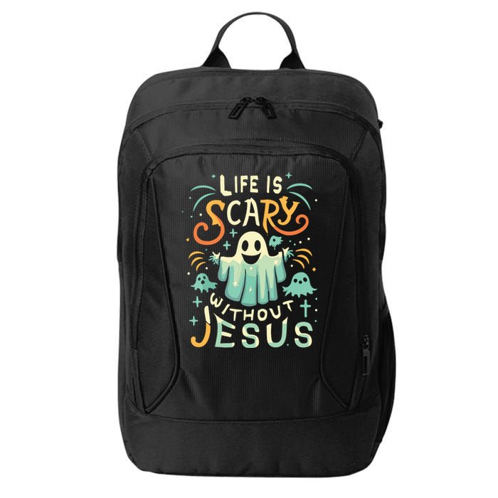 Life Is Scary Without Jesus Christian Halloween Funny City Backpack