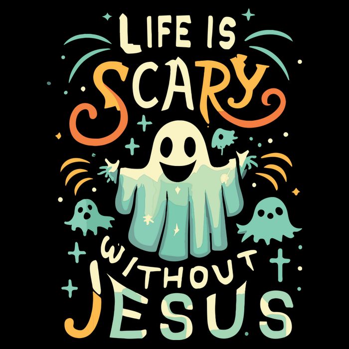 Life Is Scary Without Jesus Christian Halloween Funny Impact Tech Backpack