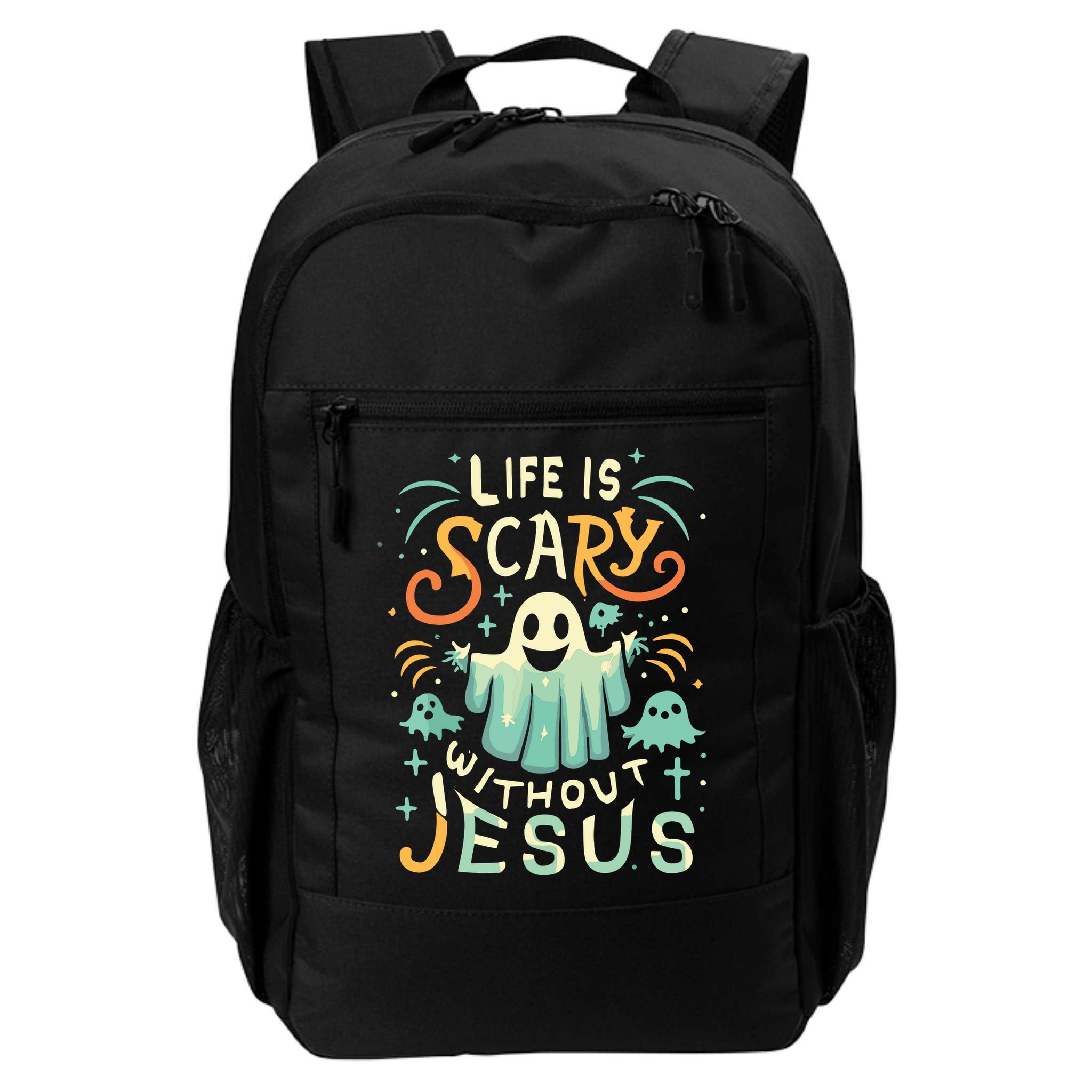 Life Is Scary Without Jesus Christian Halloween Funny Backpack