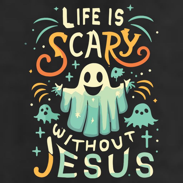 Life Is Scary Without Jesus Christian Halloween Funny Adult Drive Performance Visor
