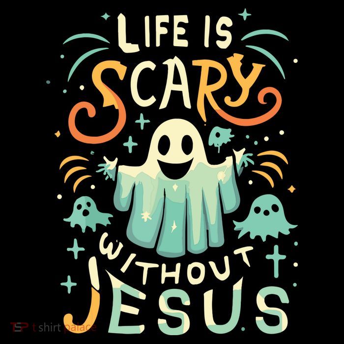 Life Is Scary Without Jesus Christian Halloween Funny Flatbill Hat
