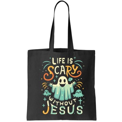 Life Is Scary Without Jesus Christian Halloween Funny Bag