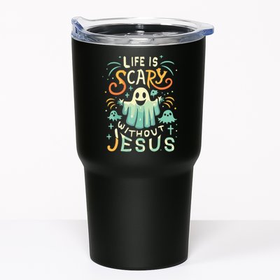 Life Is Scary Without Jesus Christian Halloween Funny Tumbler