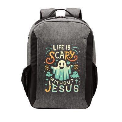 Life Is Scary Without Jesus Christian Halloween Funny Vector Backpack