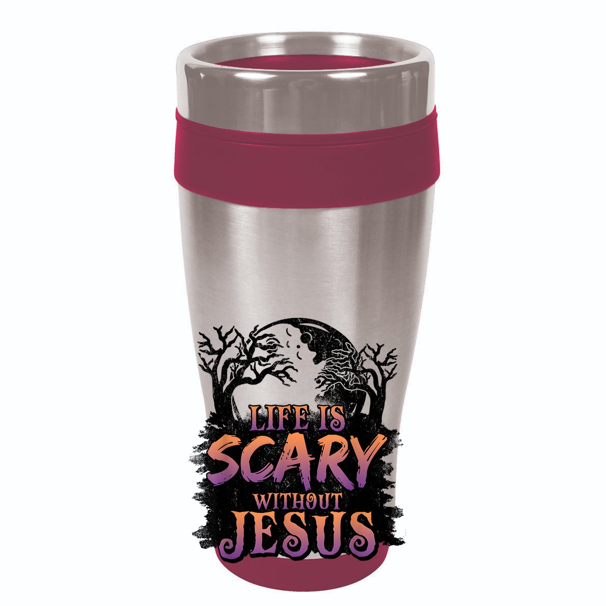 Life Is Scary Without Jesus Funny Halloween Christian Impact Tech Backpack