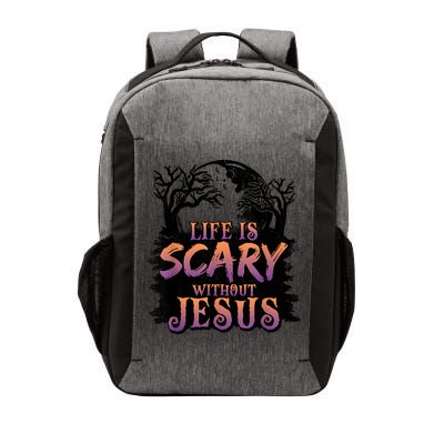 Life Is Scary Without Jesus Funny Halloween Christian Vector Backpack