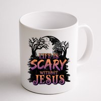Life Is Scary Without Jesus Funny Halloween Christian Mug
