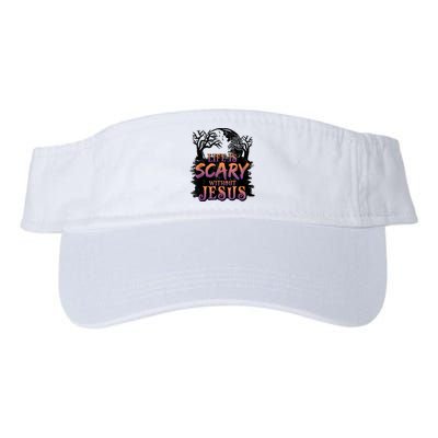 Life Is Scary Without Jesus Funny Halloween Christian Visor