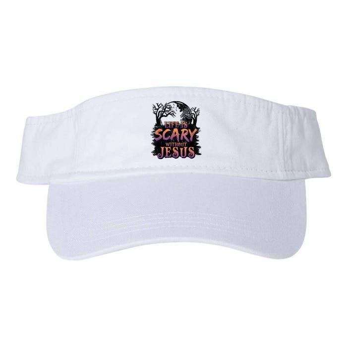 Life Is Scary Without Jesus Funny Halloween Christian Visor