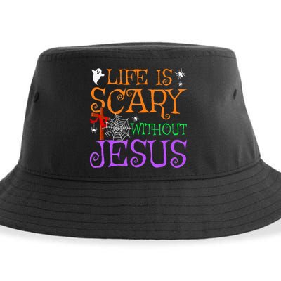Life Is Scary Without Jesus Sustainable Bucket Hat