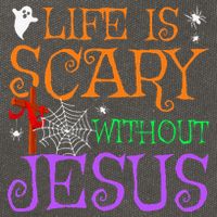 Life Is Scary Without Jesus Cotton Canvas Backpack