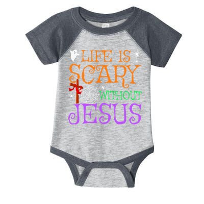 Life Is Scary Without Jesus Infant Baby Jersey Bodysuit