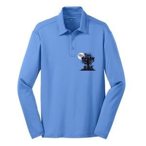 Life Is Scary Without Jesus Christian Halloween Religious Silk Touch Performance Long Sleeve Polo