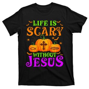 Life Is Scary Without Jesus Christian Halloween T-Shirt