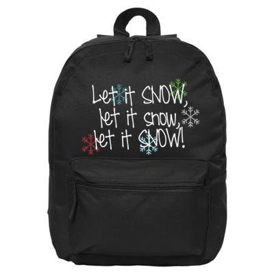 Let It Snow Let It Snow Let It Snow 16 in Basic Backpack
