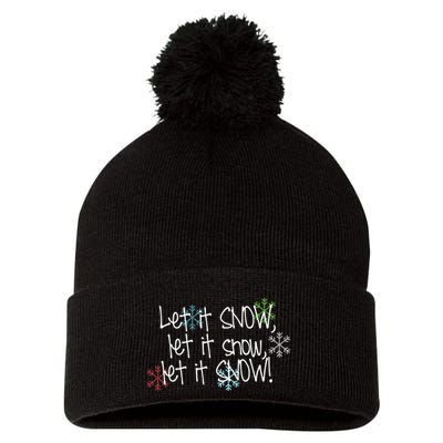 Let It Snow Let It Snow Let It Snow Pom Pom 12in Knit Beanie