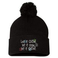 Let It Snow Let It Snow Let It Snow Pom Pom 12in Knit Beanie