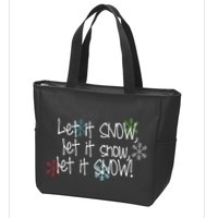 Let It Snow Let It Snow Let It Snow Zip Tote Bag