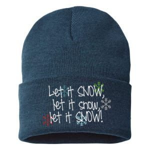 Let It Snow Let It Snow Let It Snow Sustainable Knit Beanie