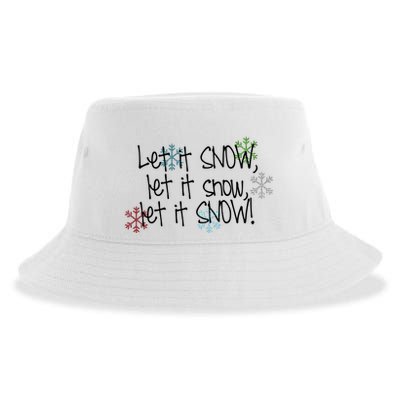 Let It Snow Let It Snow Let It Snow Sustainable Bucket Hat
