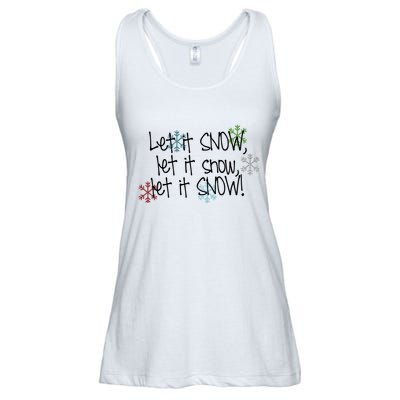 Let It Snow Let It Snow Let It Snow Ladies Essential Flowy Tank