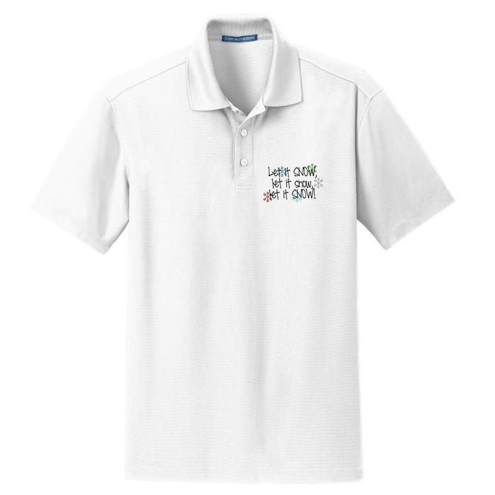 Let It Snow Let It Snow Let It Snow Dry Zone Grid Polo