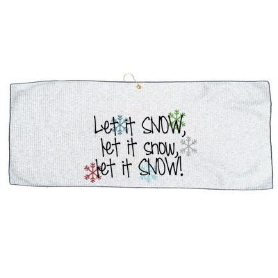 Let It Snow Let It Snow Let It Snow Large Microfiber Waffle Golf Towel