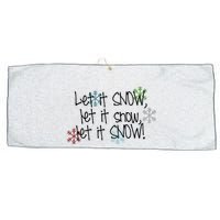 Let It Snow Let It Snow Let It Snow Large Microfiber Waffle Golf Towel