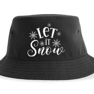 Let It Snow Funny Christmas Sustainable Bucket Hat