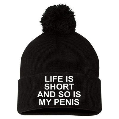 Life Is Short And So Is My Penis Pom Pom 12in Knit Beanie