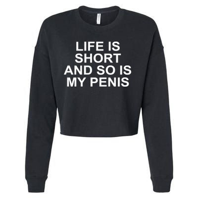 Life Is Short And So Is My Penis Cropped Pullover Crew