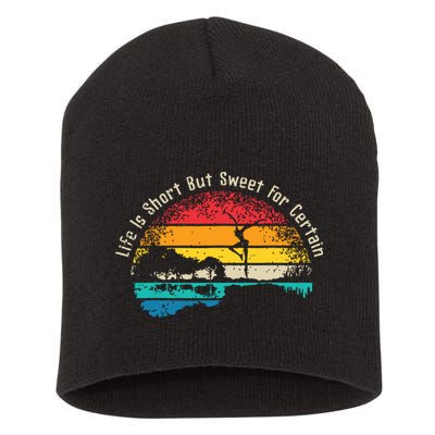 Life Is Short Guitar But Sweet For Certain Short Acrylic Beanie