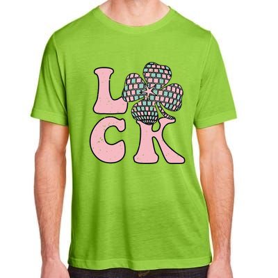 Lucky Irish Shamrock Disco Clover Leaf Saint Patrick's Day Adult ChromaSoft Performance T-Shirt