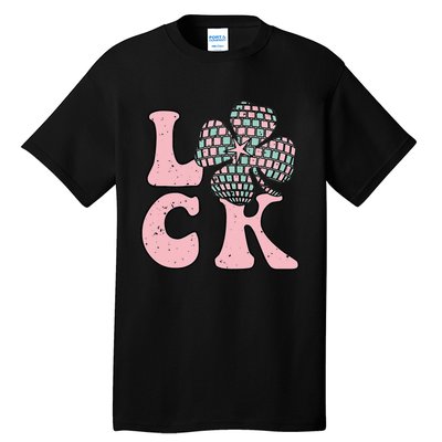 Lucky Irish Shamrock Disco Clover Leaf Saint Patrick's Day Tall T-Shirt