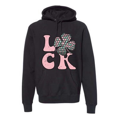 Lucky Irish Shamrock Disco Clover Leaf Saint Patrick's Day Premium Hoodie