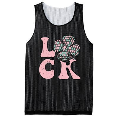 Lucky Irish Shamrock Disco Clover Leaf Saint Patrick's Day Mesh Reversible Basketball Jersey Tank