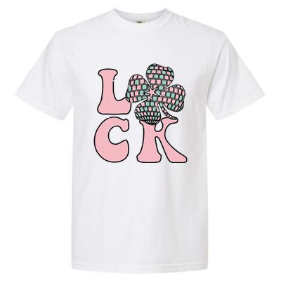 Lucky Irish Shamrock Disco Clover Leaf Saint Patrick's Day Garment-Dyed Heavyweight T-Shirt