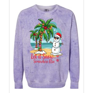 Let It Snow… Somewhere Else – Tropical Christmas Fun Colorblast Crewneck Sweatshirt